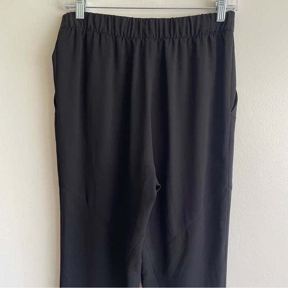 St. John crepe tie wrap bow crepe pants pull on black size 2 office luxury solid - Picture 10 of 13